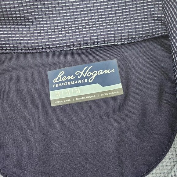 Ben Hogan Men Sweater Micro Jacquard 1/4 Zip Golf Sweater Blue Size M NWT - Picture 6 of 13